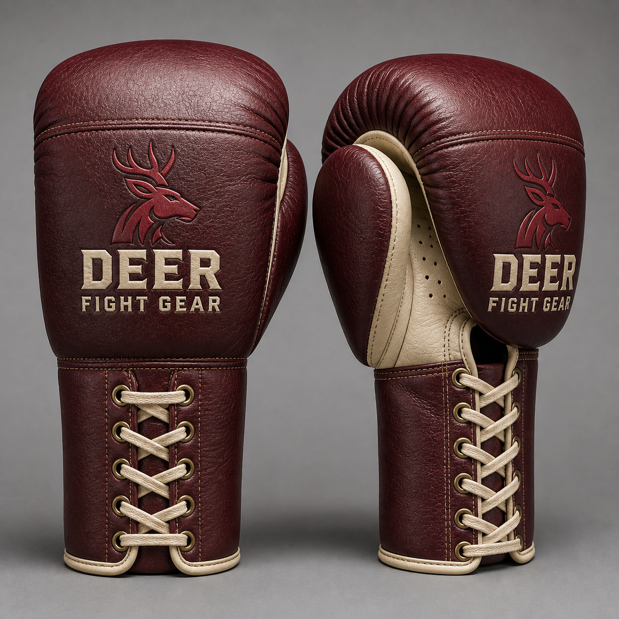 Burgundy Cream Heritage Boxing Gloves