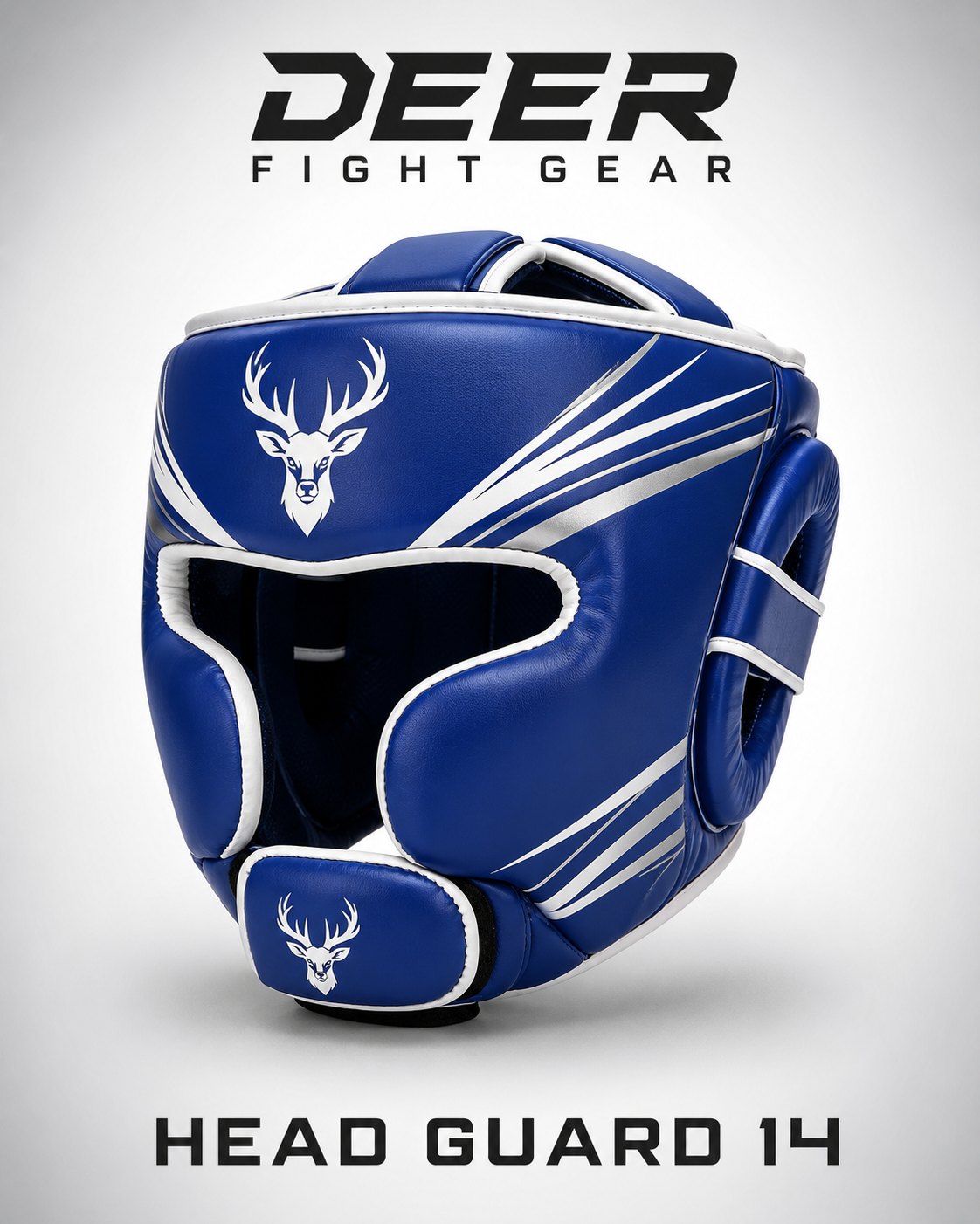 Royal Blue Silver Ring Head Guard