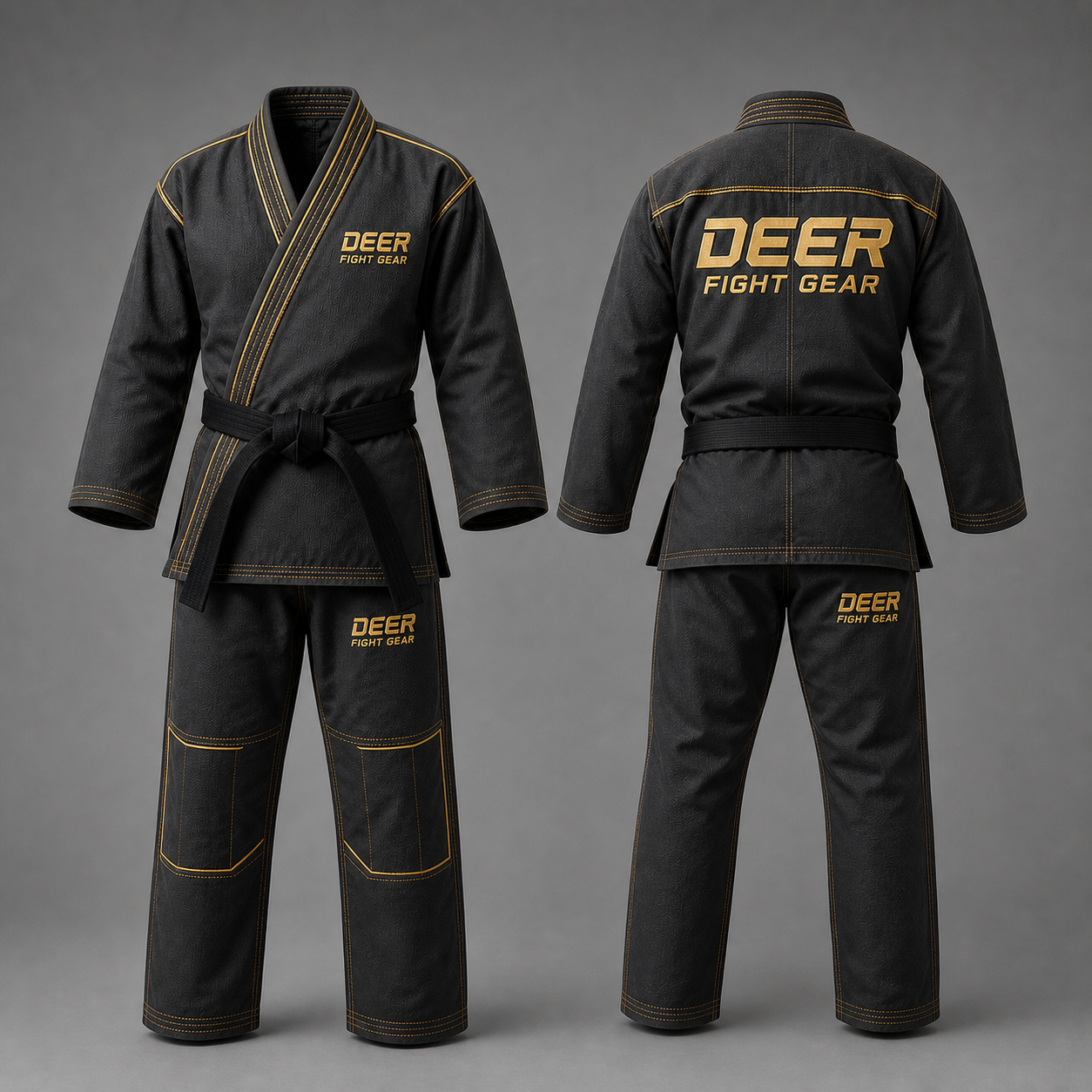 Charcoal Gold Edition Martial Arts Suit