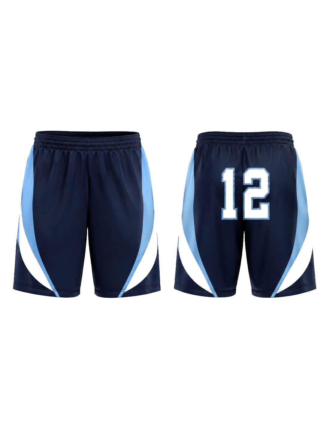 Custom Casual Shorts Navy Sky Shorts manufactured by Deer Fight Gear