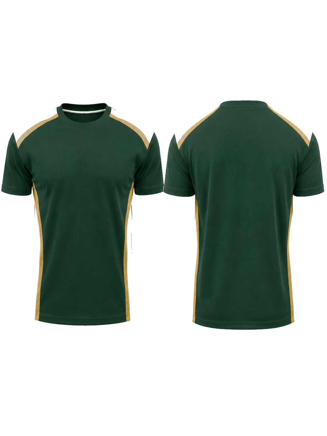 Custom T-Shirts Forest Green White Gold T-Shirt manufactured by Deer Fight Gear