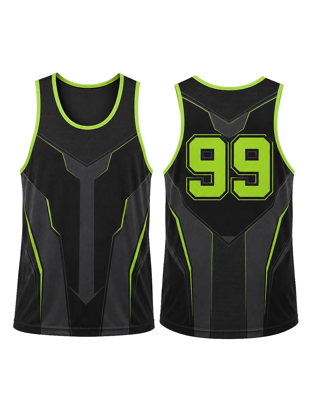 Custom Tank Tops Black Neon Tank Top manufactured by Deer Fight Gear