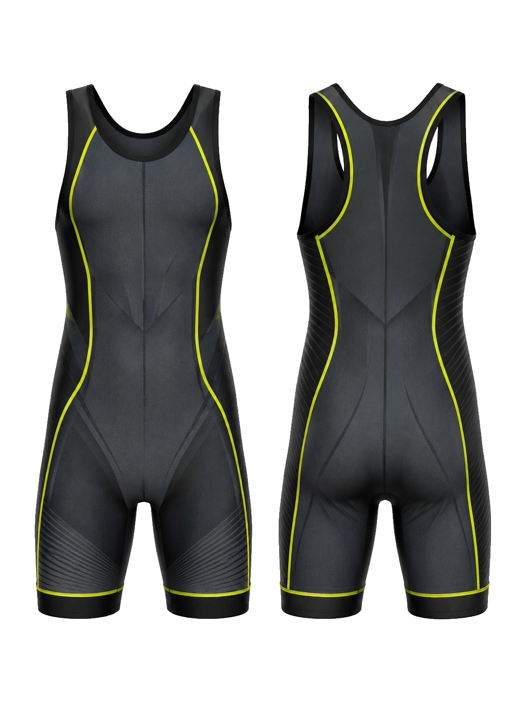 Custom Singlets Neon Trimmed Wrestling Singlet manufactured by Deer Fight Gear