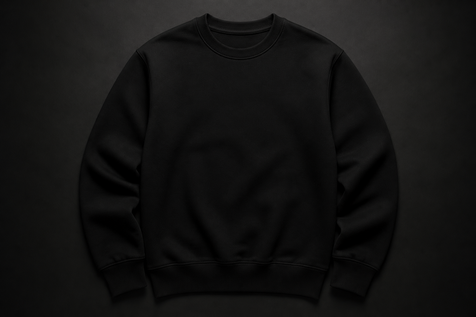 Black crewneck sweatshirt