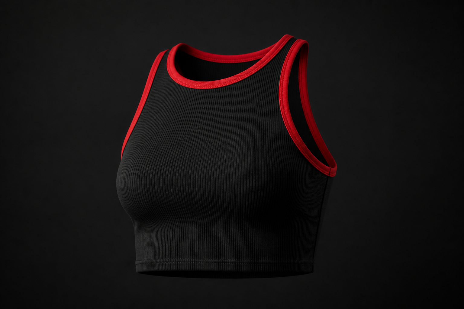 Black cropped training tank