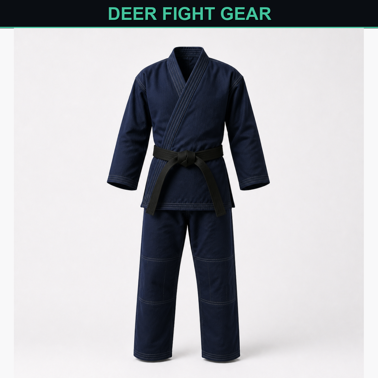 Navy Reinforced Martial Arts Suit unbranded view