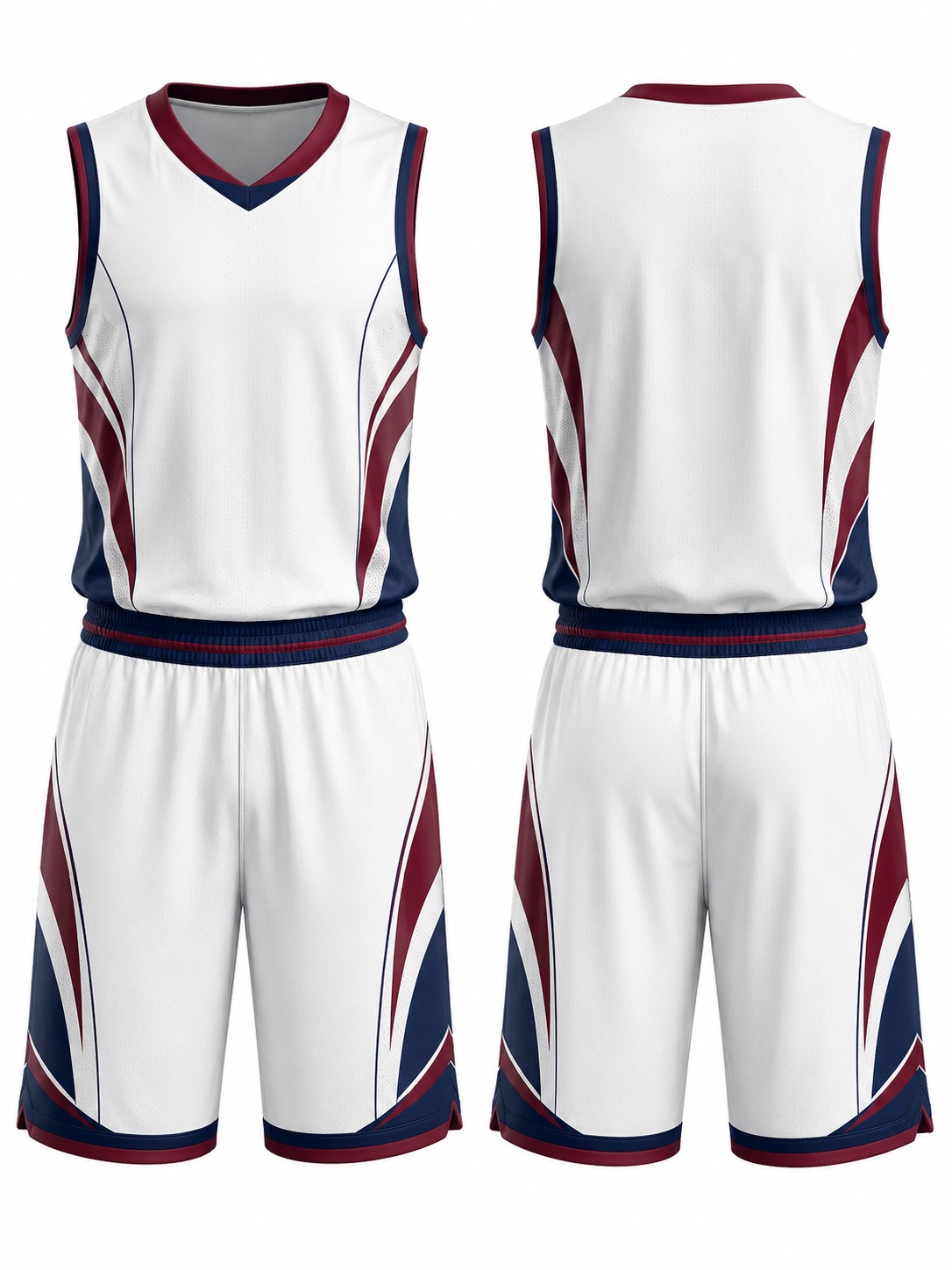 Custom Basketball Maroon And Navy Basketball Uniform manufactured by Deer Fight Gear