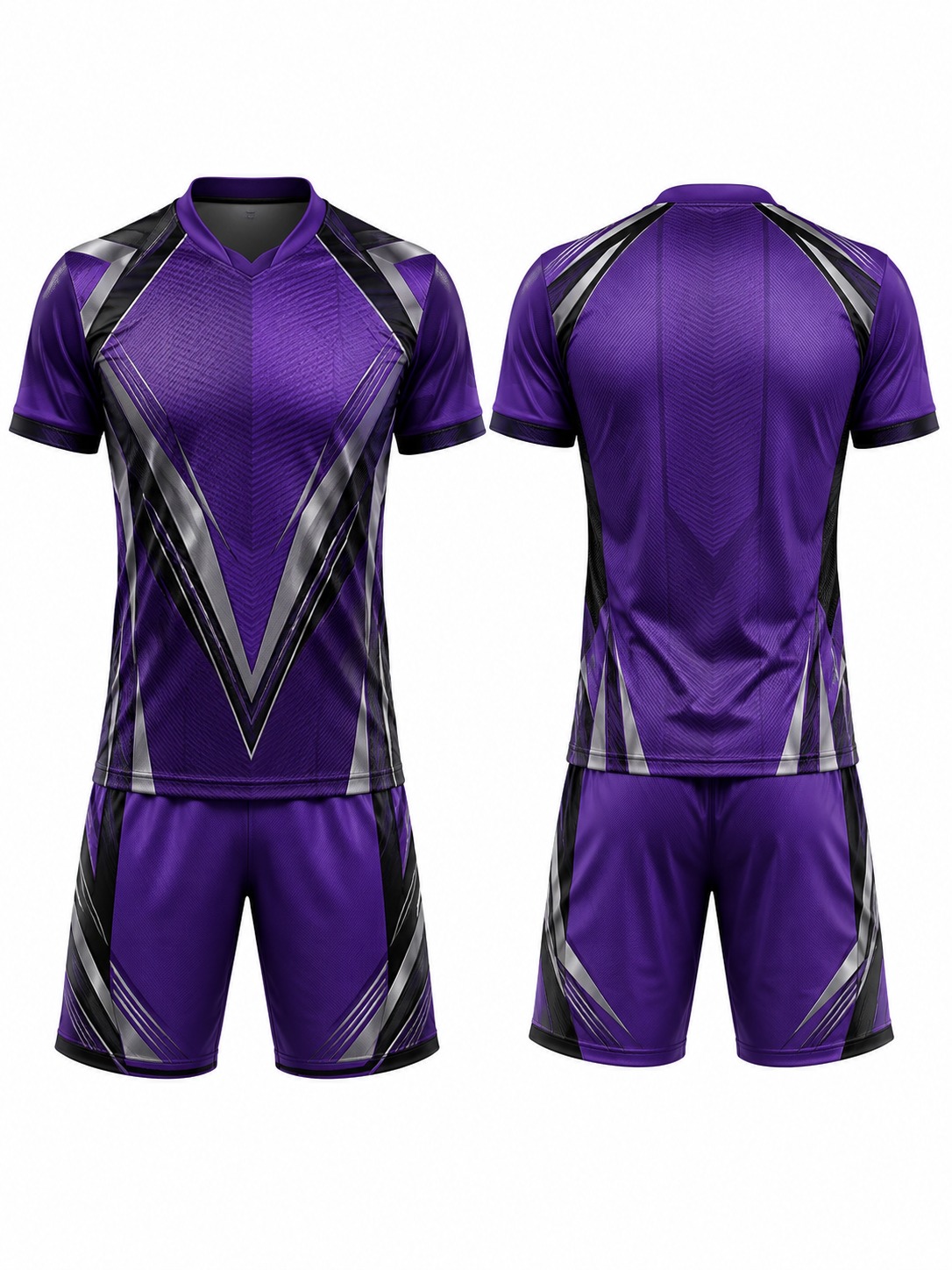 Custom Soccer Purple Geometric Soccer Kit manufactured by Deer Fight Gear