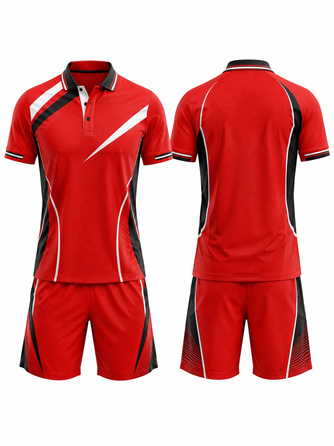 Custom Tennis Red Athletic Uniform manufactured by Deer Fight Gear